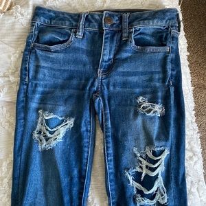 American Eagle Outfitters Super Super Stretch X Ripped Jegging